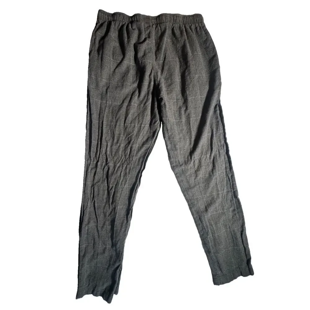 Polo Ralph Lauren Men’s L Gray Plaid Sleepwear Lounge Pajama Pants Pony